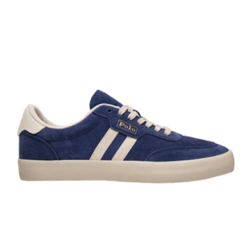 Ralph Lauren Polo Men Blue Suede Leather Sneaker 11.5